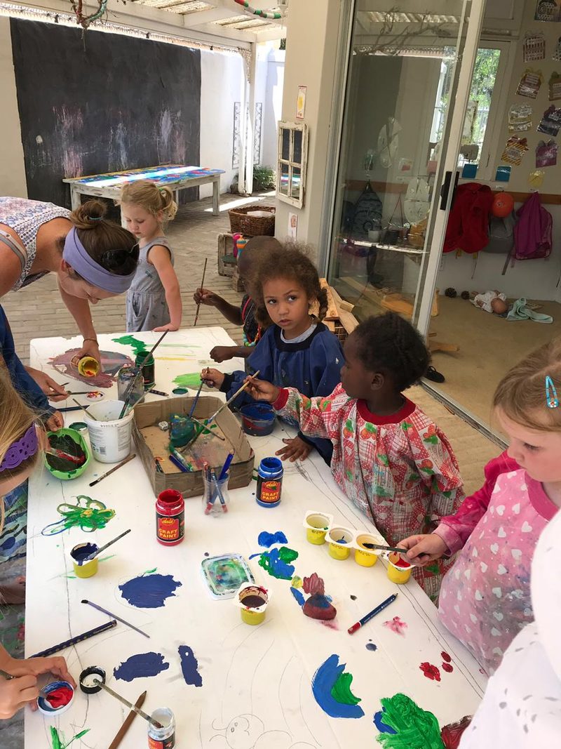Painting with the kids